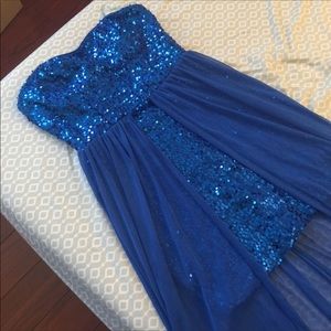 Royal blue sequin dress